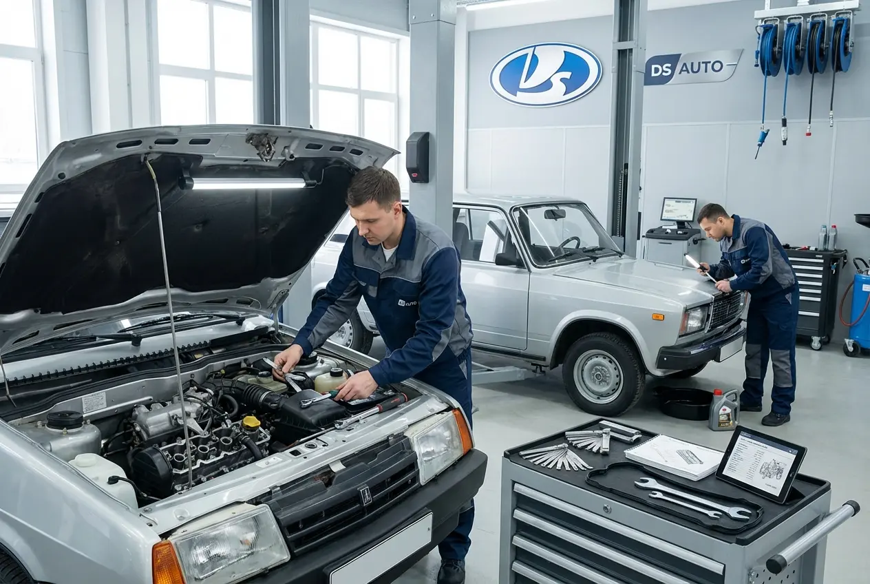 Проверка и регулировка зазоров клапанов двигателя LADA в автосервисе DS Auto в Жуковском
