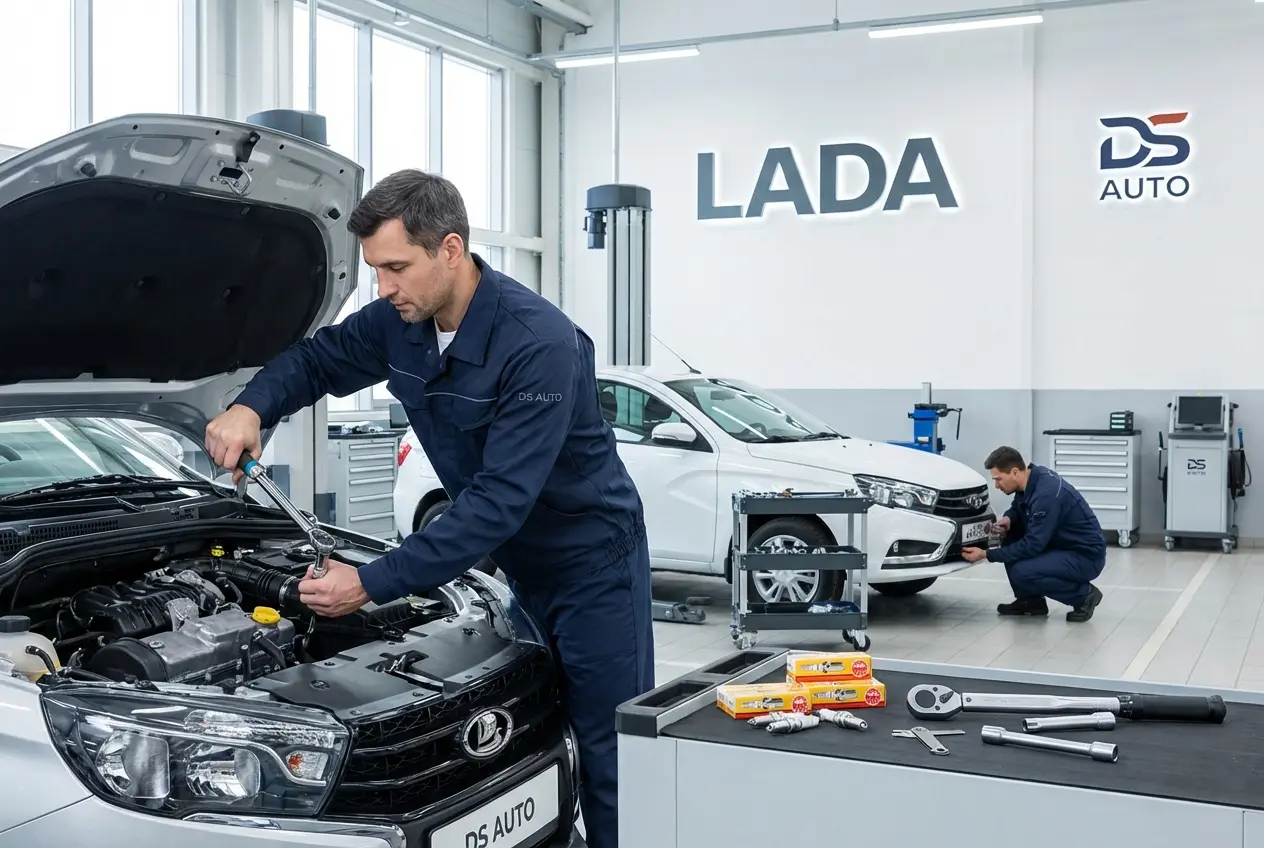 Замена свечей зажигания автомобиля LADA в автосервисе DS AUTO в Жуковском
