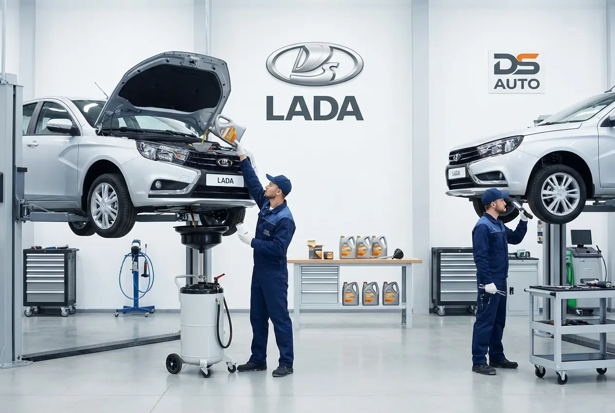 Замена масла в двигателе LADA в автосервисе в Жуковском
